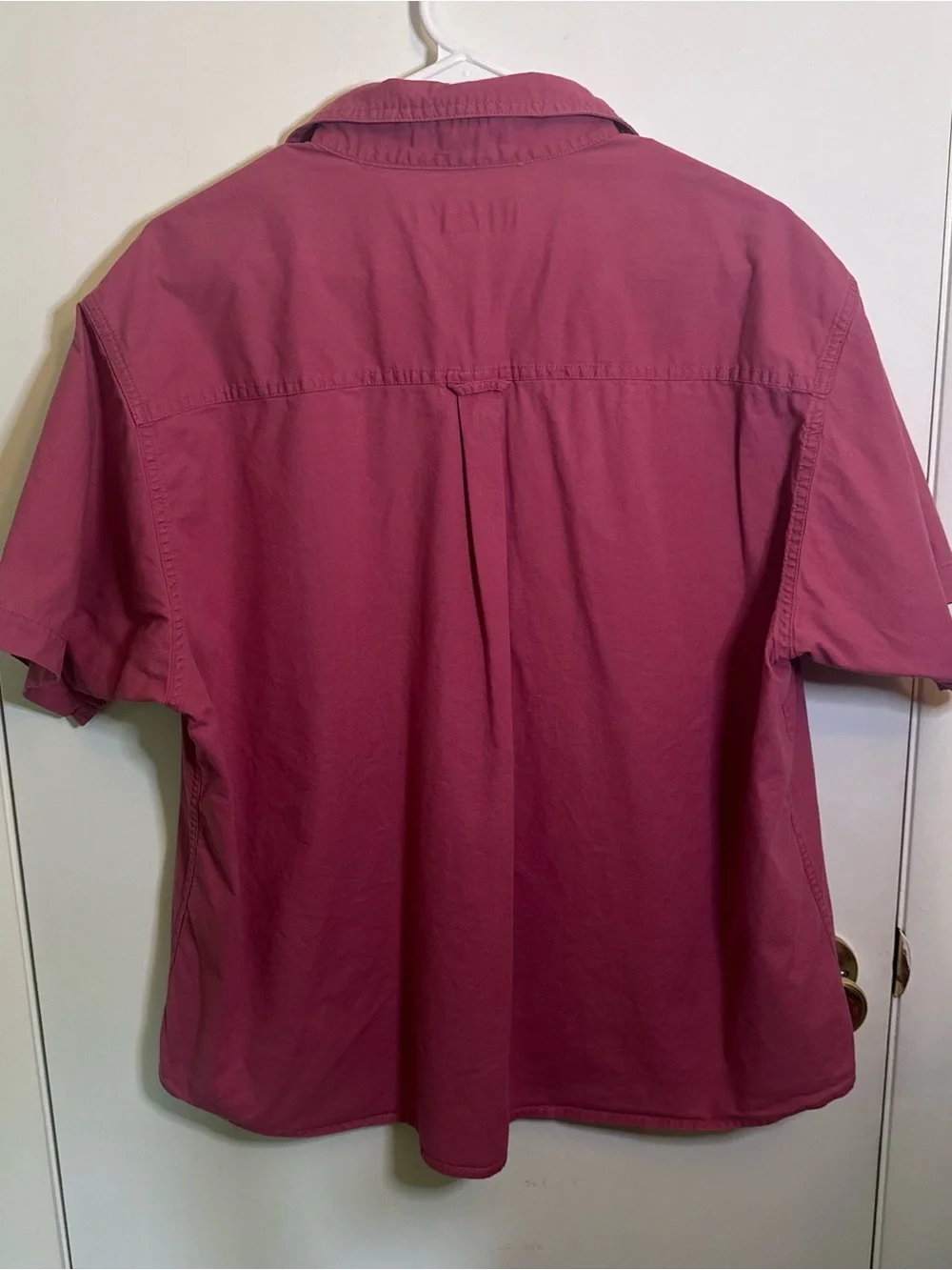 Cabelas Shirt Womens XL Rose Cotton Short Sleeve Button Up Soft Canvas Trail Vtg - Picture 3 of 6